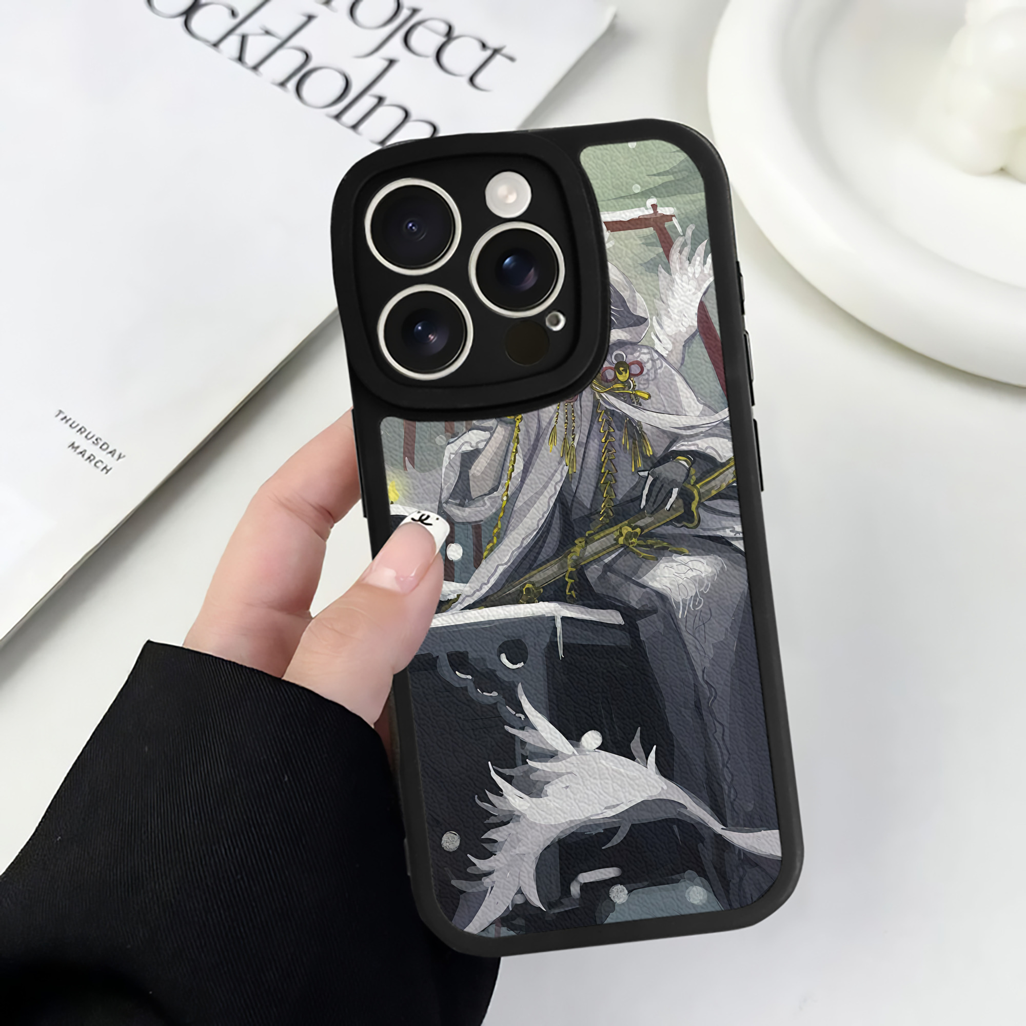（画像用） 刀剣乱舞 Touken Ranbu 【iPhone 16シリーズ対応】シリコンスマホケース（レザー調） 材質：シリコン